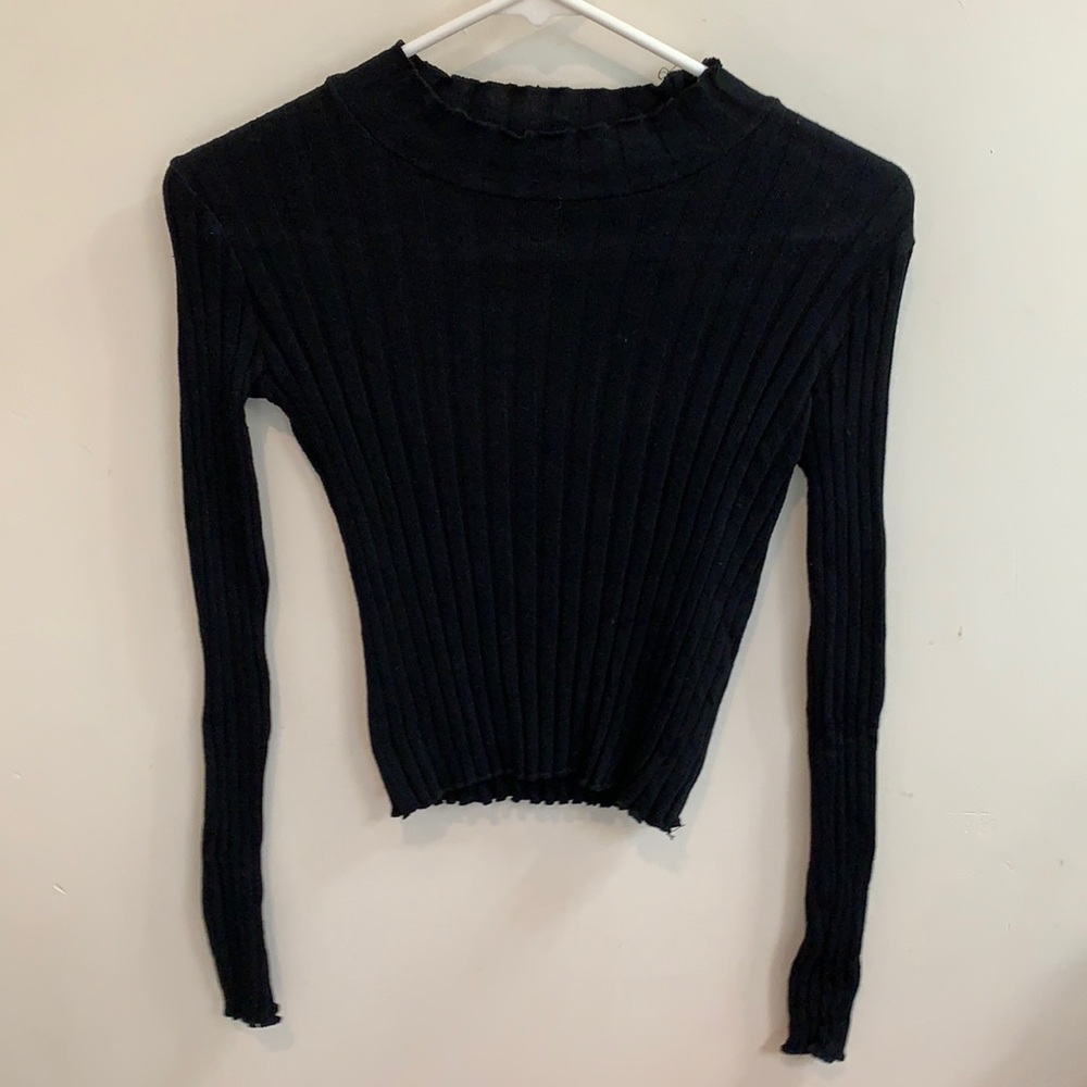 Zara long sleeve crop top